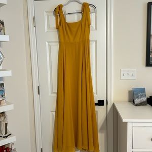 Long Mustard Yellow Dress